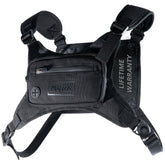 MVRK front view chest pack showing compact design and secure storage