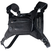 MVRK front view chest pack showing compact design and secure storage
