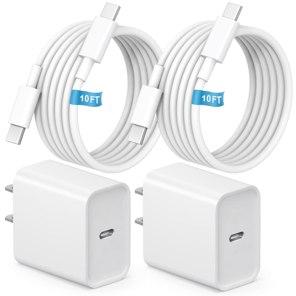 MYBEER cargador frontal doble mostrando puertos USB-C y beneficio de carga rápida