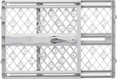 MYPET puerta frontal gris claro mostrando diseño y estabilidad