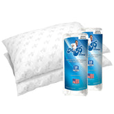 MyPillow classic queen front packaging showing set of two and comfort benefits