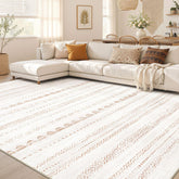 Nakagishi front view beige brown rug showing full pattern and balance