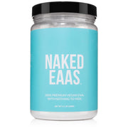NAKED envase frontal del polvo EAAs mostrando diseño y cantidad