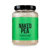 NAKED pea front tub showing clean single-ingredient packaging and benefits