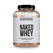 NAKED envase frontal del Whey Chocolate mostrando diseño y tamaño, confianza en pureza