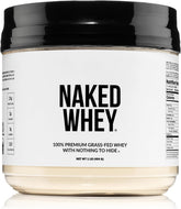 NAKED Whey envase frontal mostrando etiqueta y beneficio de un ingrediente