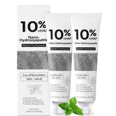 Generic nano-hydroxyapatite frente del tubo mostrando marca y beneficio remineralizante