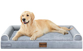 NANUYA orthopedic dog bed front view showing plush bolster and sleeping surface for comfort