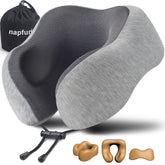 napfun vista frontal del empaque mostrando diseño y color gris para viaje cómodo