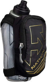 Nathan SpeedDraw Plus front view showing insulated bottle and cap for longer cold hydration