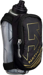 Nathan SpeedDraw Plus front view showing insulated bottle and cap for longer cold hydration