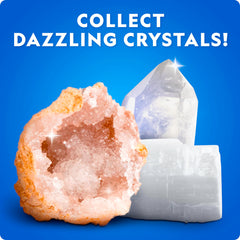 JMW Sales National Geographic cracked geode close-up revealing sparkling crystals