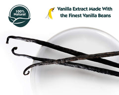 Native Vanilla extracto usado en preparación de pasteles, intensifica sabor