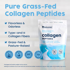 NativePath open jar close-up of collagen powder highlighting fine texture
