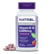 Natrol envase frontal con 200 tabletas mostrando la marca y beneficio de energía