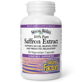 Natural Factors envase frontal mostrando Affron y beneficios de calma