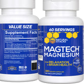 NATURAL STACKS MagTech front packaging showing bottle and label benefits