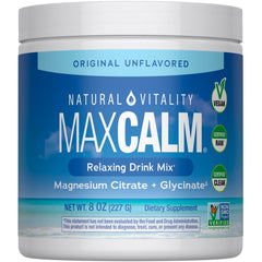 Natural Vitality envase frontal del MaxCalm mostrando etiqueta clara para identificación rápida