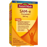 Nature Made frontal del envase mostrando 60 comprimidos y beneficios