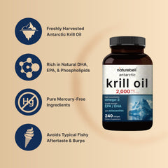 NatureBell ingredients label closeup showing EPA DHA and astaxanthin amounts