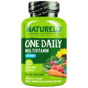 NATURELO envase frontal multivitamínico para hombres mostrando botella y diseño