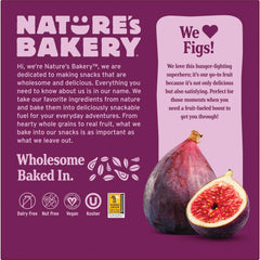 Nature's Bakery paquete doble abierto con dos barritas listas para comer