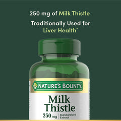 Nature's Bounty polvo de milk thistle en textura que aporta antioxidantes
