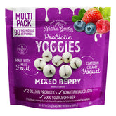 Nature's Garden empaque frontal de Yoggies mostrando caja y paquetes, conveniencia inmediata