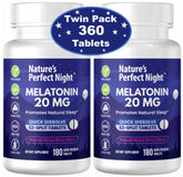 Nature's Perfect Night envase frontal mostrando 20 mg y sabor frutos rojos