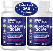 Nature's Perfect Night envase frontal mostrando 20 mg y sabor frutos rojos