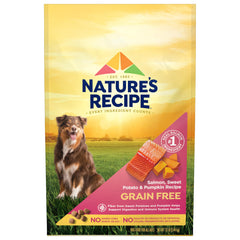 Nature's Recipe bag front view showing salmon recipe and benefits