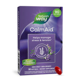 Nature's Way front packaging showing CalmAid bottle and brand benefit