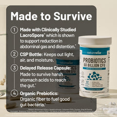 NatureWise botella CSP™ que protege probióticos sin refrigeración