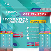 NatureWorks HydroMATE front packaging showing variety pack and convenience