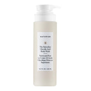 Naturium frasco frontal mostrando etiqueta clara y beneficio exfoliante