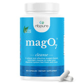 nbpure MagO7 frente del empaque mostrando 180 cápsulas y beneficio limpieza nocturna