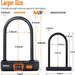 NDakter cable de acero enrollado para sujetar ruedas y accesorios