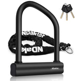 NDakter front view of U-lock showing robust 18mm shackle and security benefit