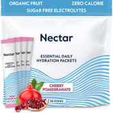 Nectar sobre y caja frontal mostrando presentación y conveniencia