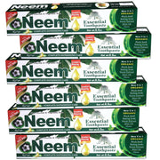 NEEM Essential Toothpaste vista frontal del pack de seis para almacenamiento conveniente