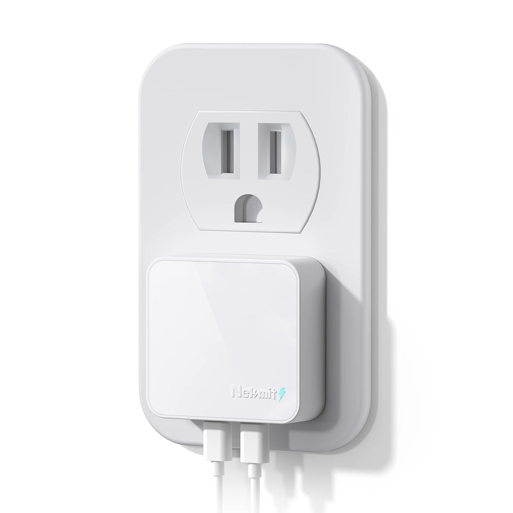 Nekmit adaptador frontal 40W mostrando diseño compacto y carga rápida