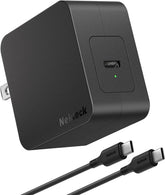 Nekteck front view of 60W GaN USB-C charger showing compact design and fast charging
