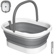 Nekteck bañera plegable frontal mostrando forma y base, comodidad de uso