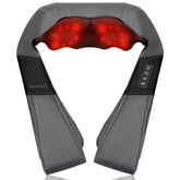 Nekteck front view showing gray neck massager and controls for targeted relief