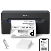 Nelko vista frontal de la impresora mostrando ranura y diseño compacto, ahorro de espacio