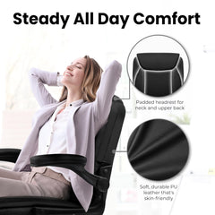 NEO CHAIR back detail with wing-style support for improved posture