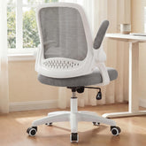 NEO CHAIR front view in grey showing ergonomic shape and comfort