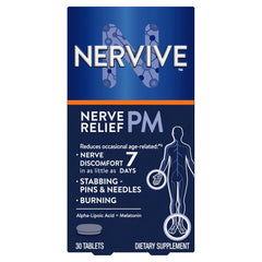 Nervive frente del empaque mostrando caja y beneficio nocturno