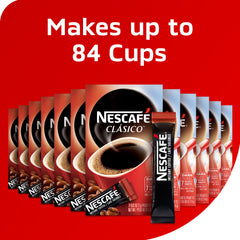 Nescafé Clasico open box with lined sticks offering bulk supply convenience