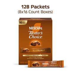 NESCAFÉ single-serve packet beside cup illustrating quick preparation benefit